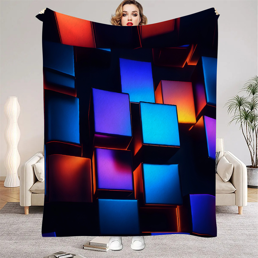 Office Print Tech - Dream Tech Style Flannel Blanket for