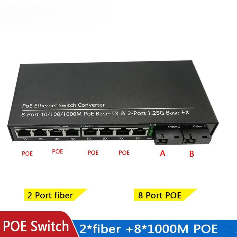POE Switch 4 POE 2 Fiber 2F5GE - Power Over Ethernet ulasan dan harga