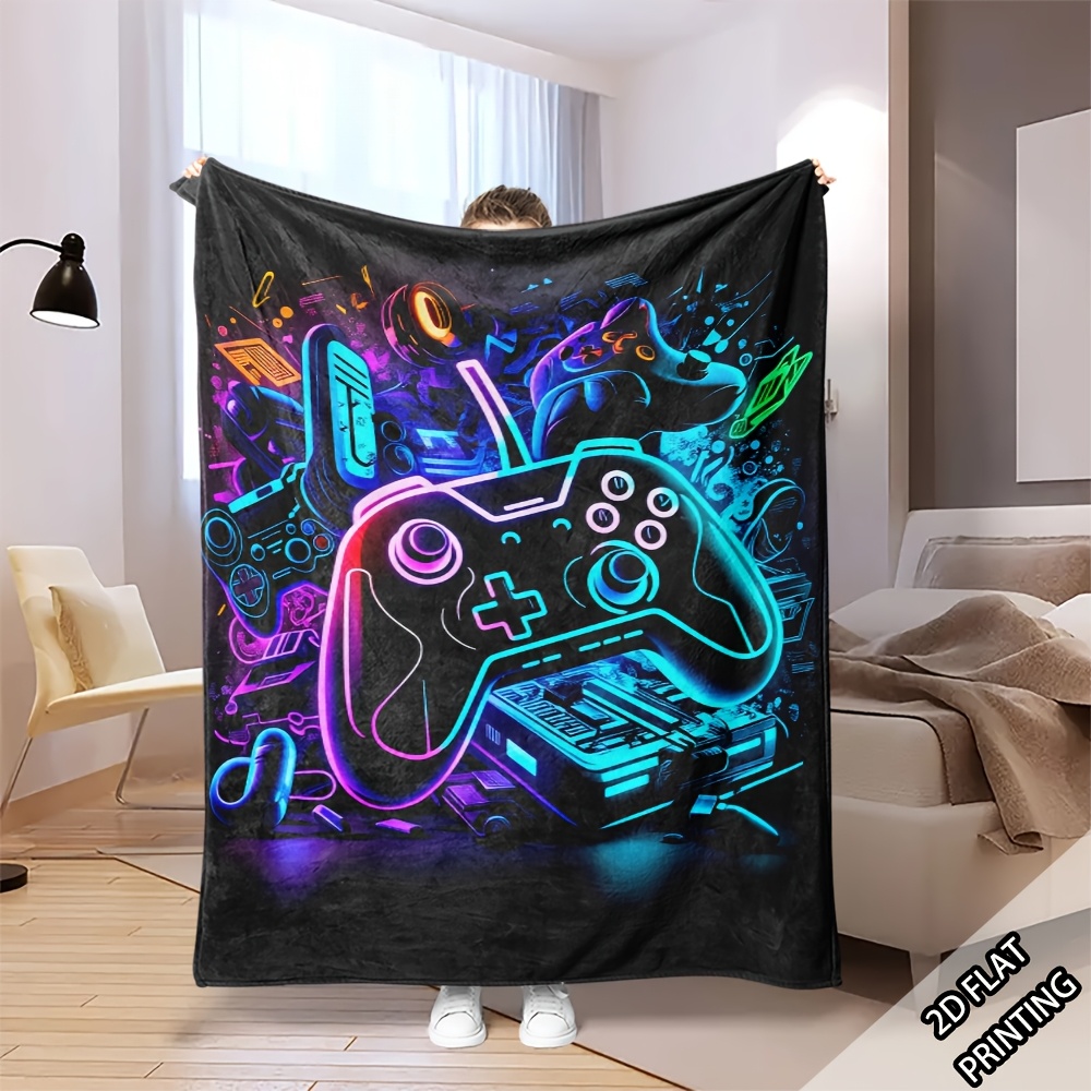 Vibrant Gamepad Tech Art Throw - Office Print Tech ulasan dan harga