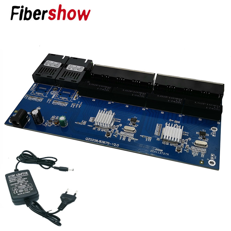 Gigabit Ethernet switch Fiber  - Power Over Ethernet ulasan dan harga