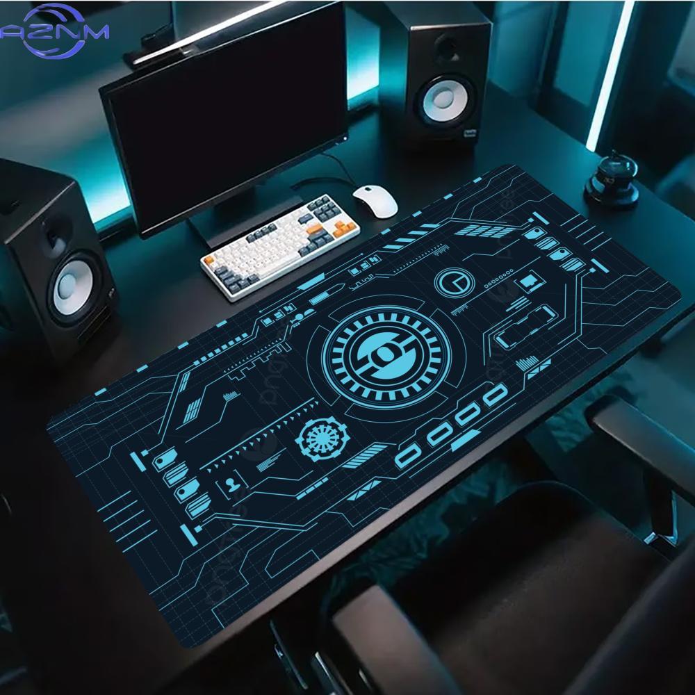 Dark Cyan Sci-Fi Circuit Exten - Office Print Tech ulasan dan harga