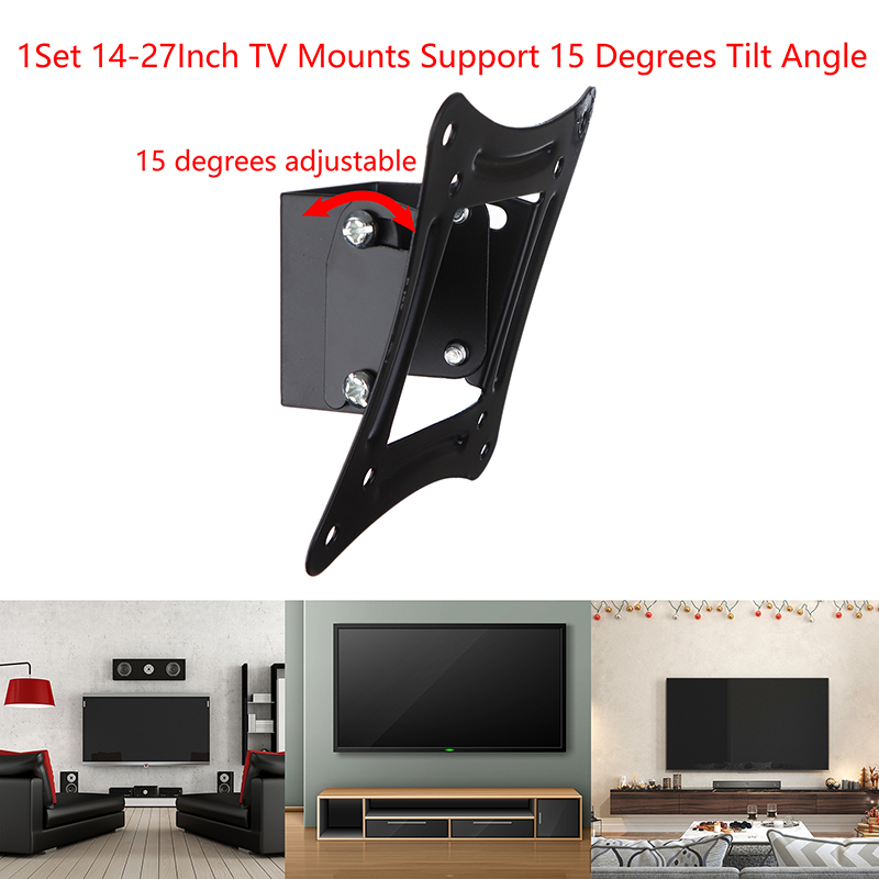 1Set 14-27Inch TV Mounts LCD L - Flat Panel Mount Tilt ulasan dan harga